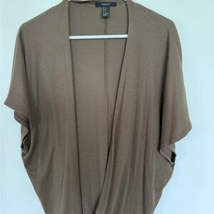 Forever 21 Army Green  Open-Front Blouse